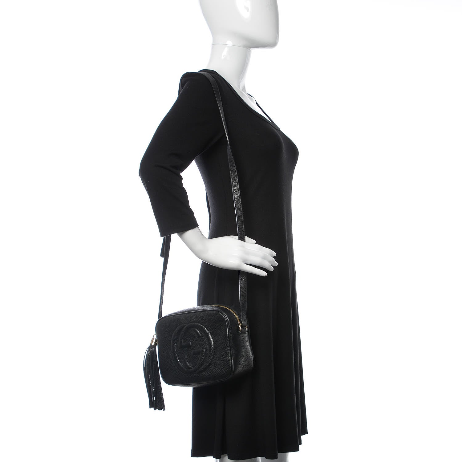 Gucci Pebbled Calfskin Small Soho Disco Bag Black 2 of 10