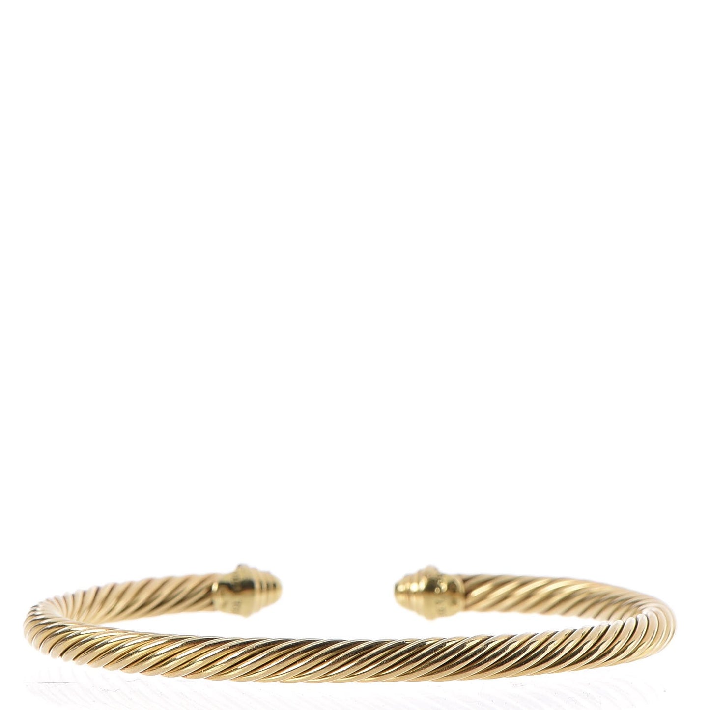 18K Yellow Gold Diamond 4mm Kids Cable Bracelet