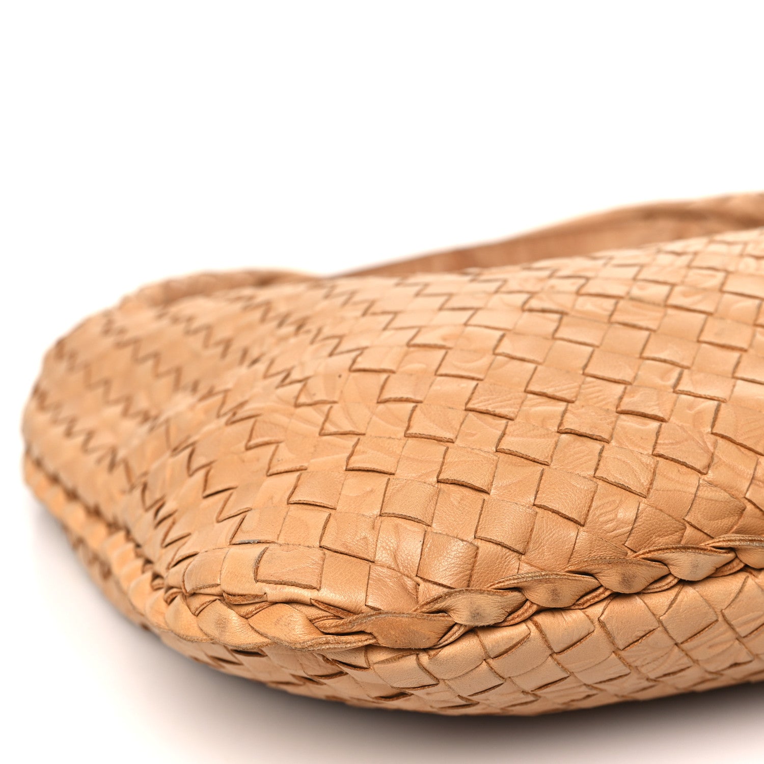 Bottega Veneta BOTTEGA VENETA Nappa Intrecciato Embossed Medium Veneta Hobo Camel 9 of 12