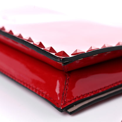 Valentino Garavani Patent Monochrome Rockstud Wristlet Clutch Rosso Valentino 10 of 17