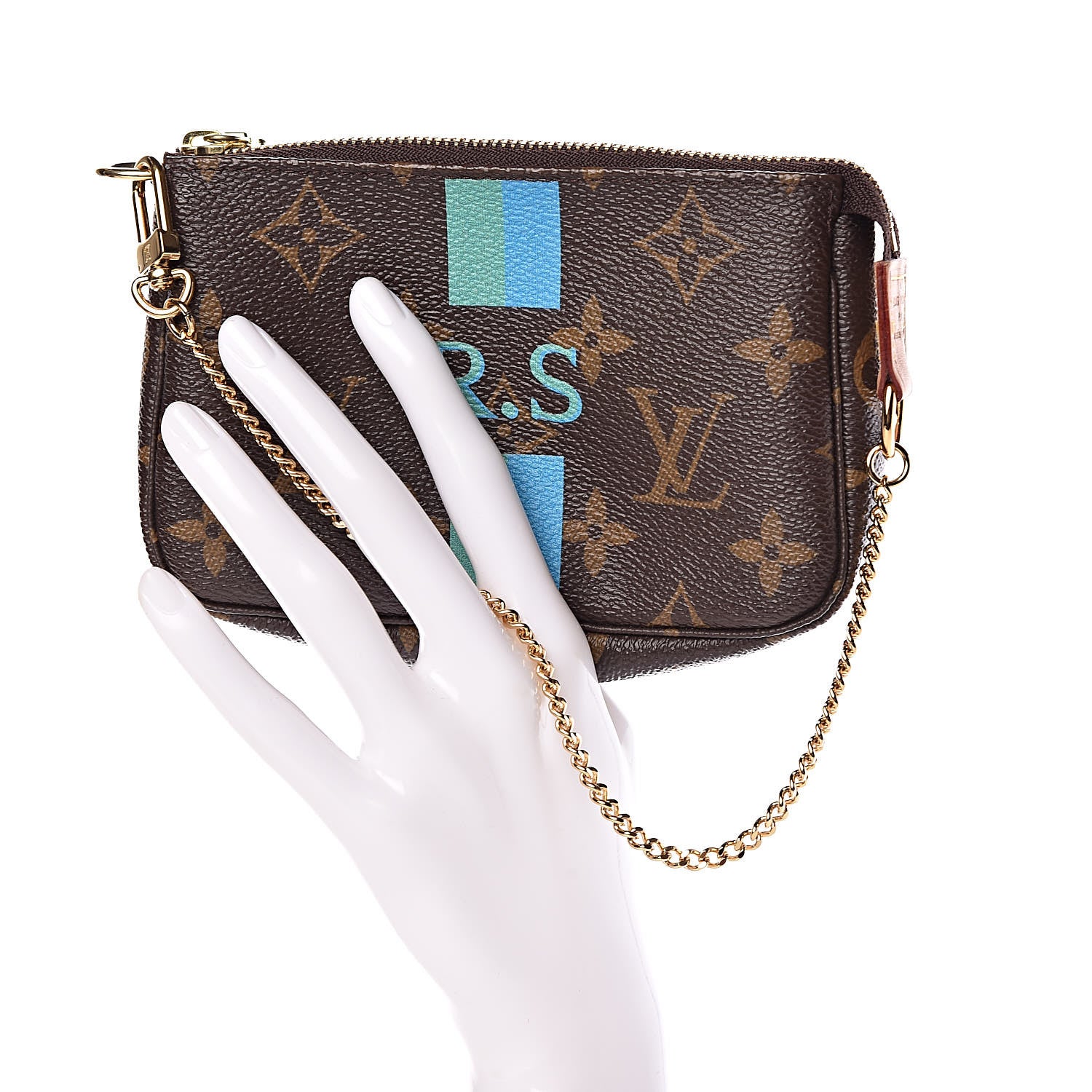 Louis Vuitton Monogram My LV Heritage Mini Pochette Accessories Vert Clair Blue Clair 2 of 10
