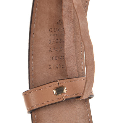 Gucci Calfskin Interlocking G 37mm Belt 100 40 Camelia 7 of 8
