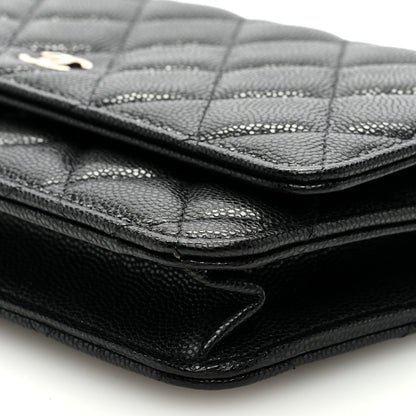 Chanel Caviar Quilted Wallet on Chain WOC Black 9 of 9