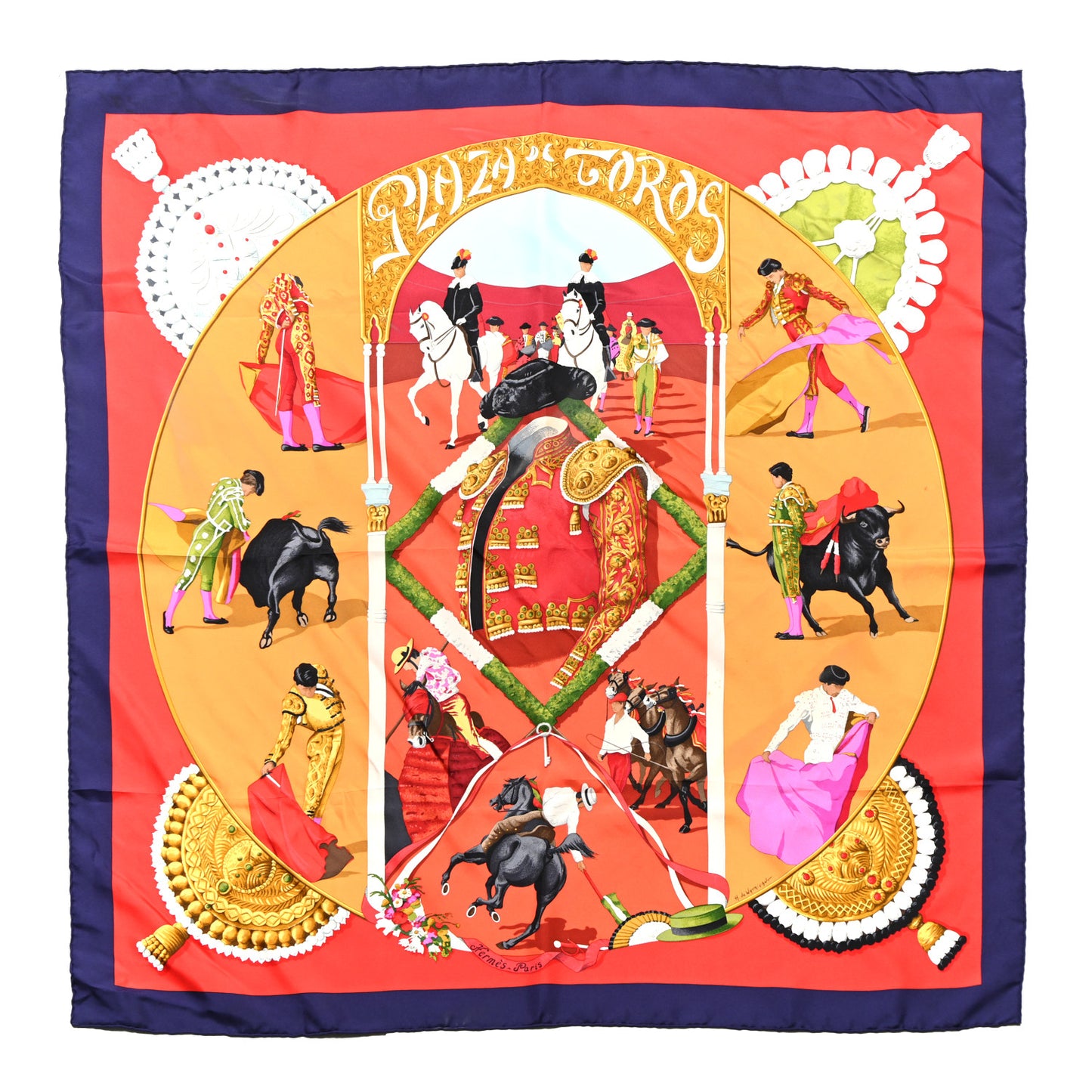 Silk Plaza De Toros Scarf 90