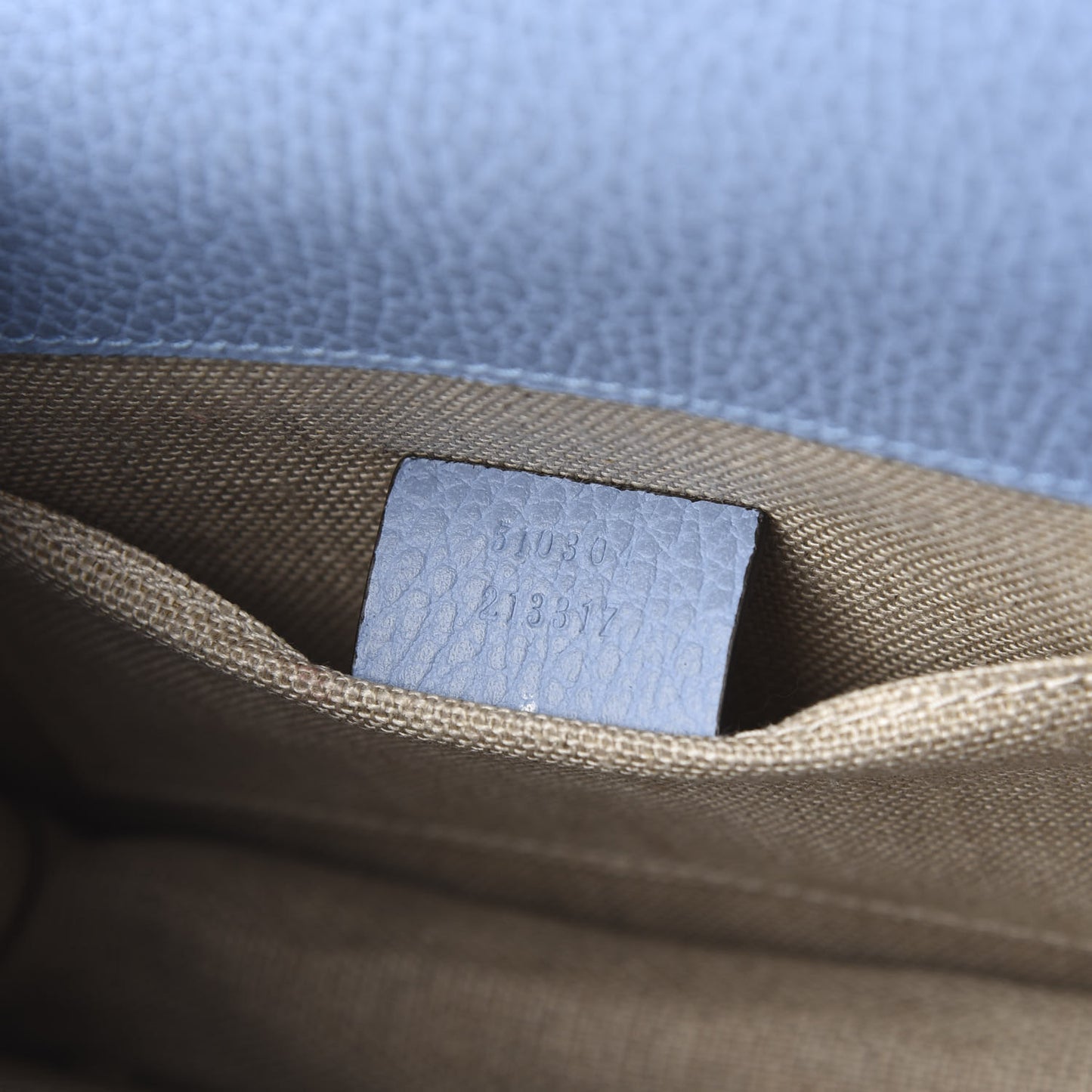 Dollar Calfskin Small Interlocking G Shoulder Bag Mineral Blue