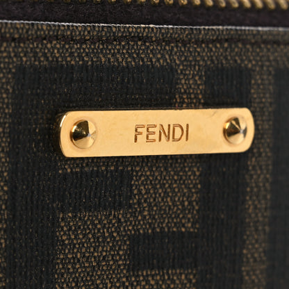 Fendi Zucca Spalmati Vitello Elite Pochette Tobacco Ciclamino 13 of 13