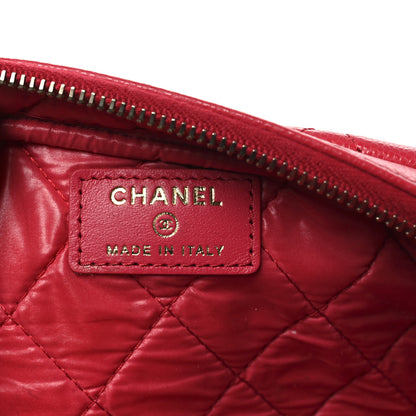 Chanel Caviar Quilted Toiletry Case With Chain Dark Pink 6 of 12