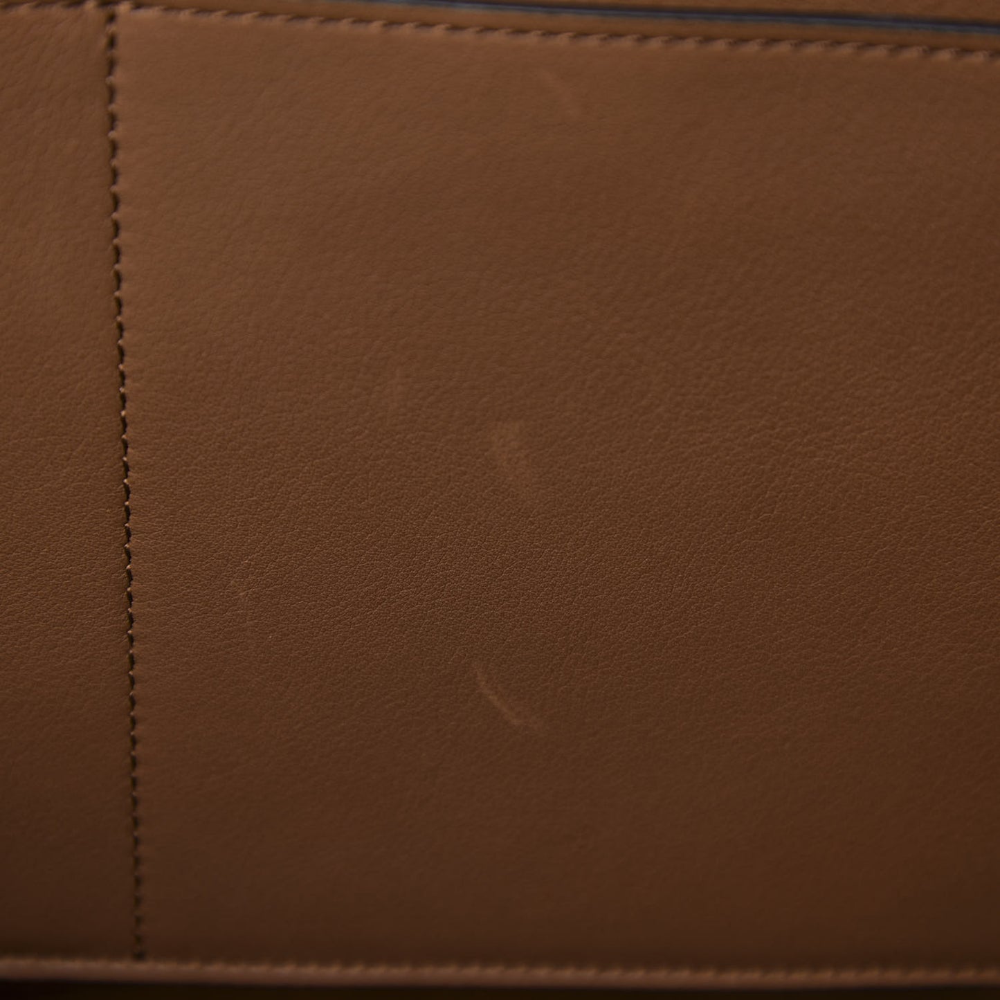 Smooth Calfskin Suede Small Tri-Fold Bag Camel