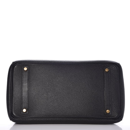 Hermes Taurillon Clemence Birkin 35 Black 6 of 32
