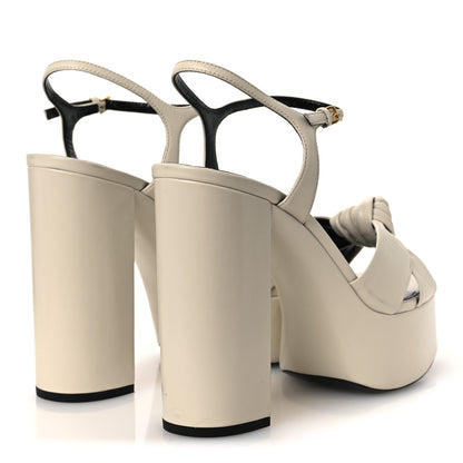 Saint Laurent Vendome Bianca 85 Platform Sandals 41 Pearl 5 of 13