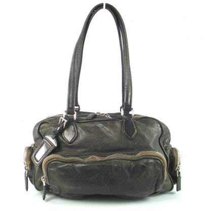 Prada Leather Handbag Navy 1 of 14