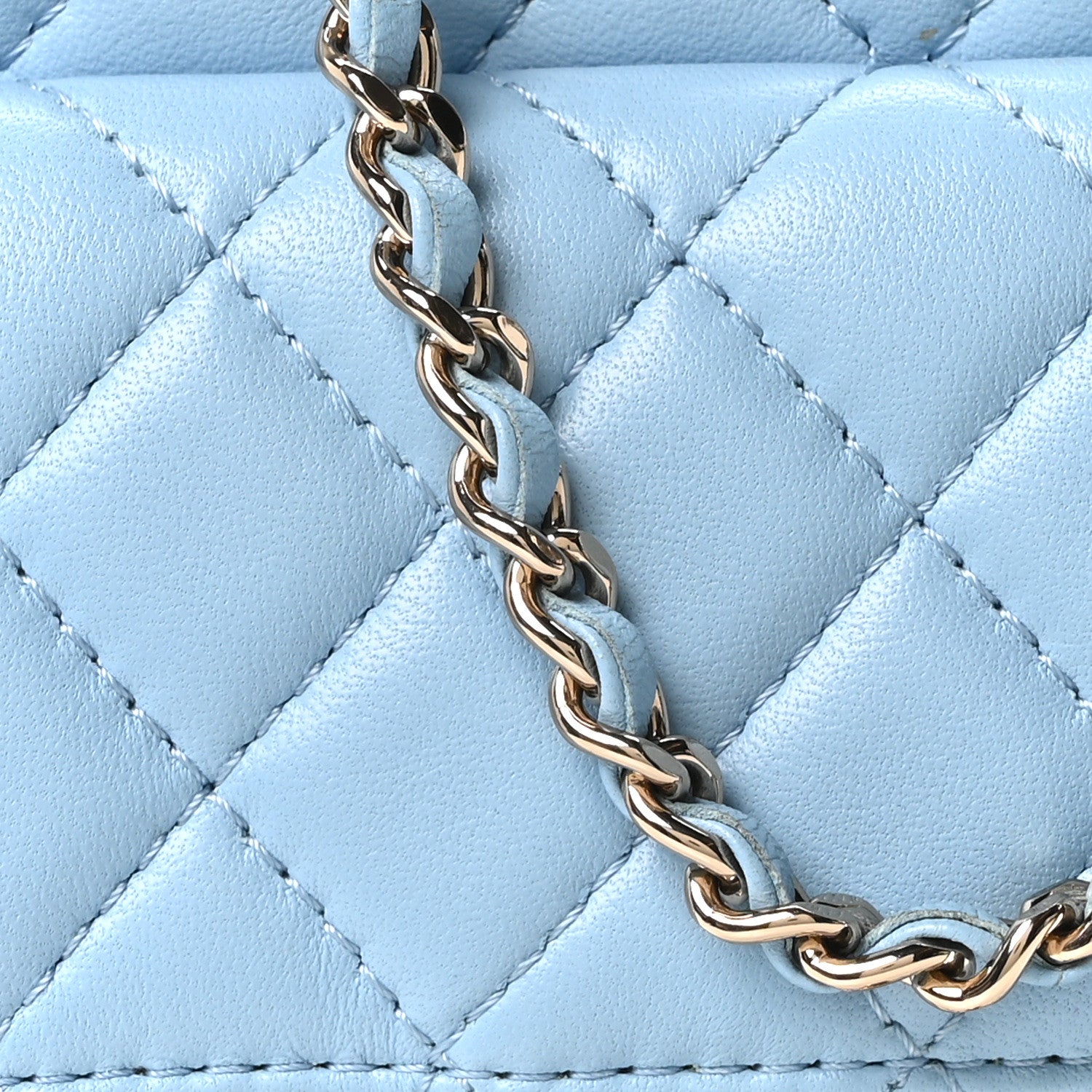 Chanel Lambskin Quilted CC In Love Heart Bag Light Blue 1840716
