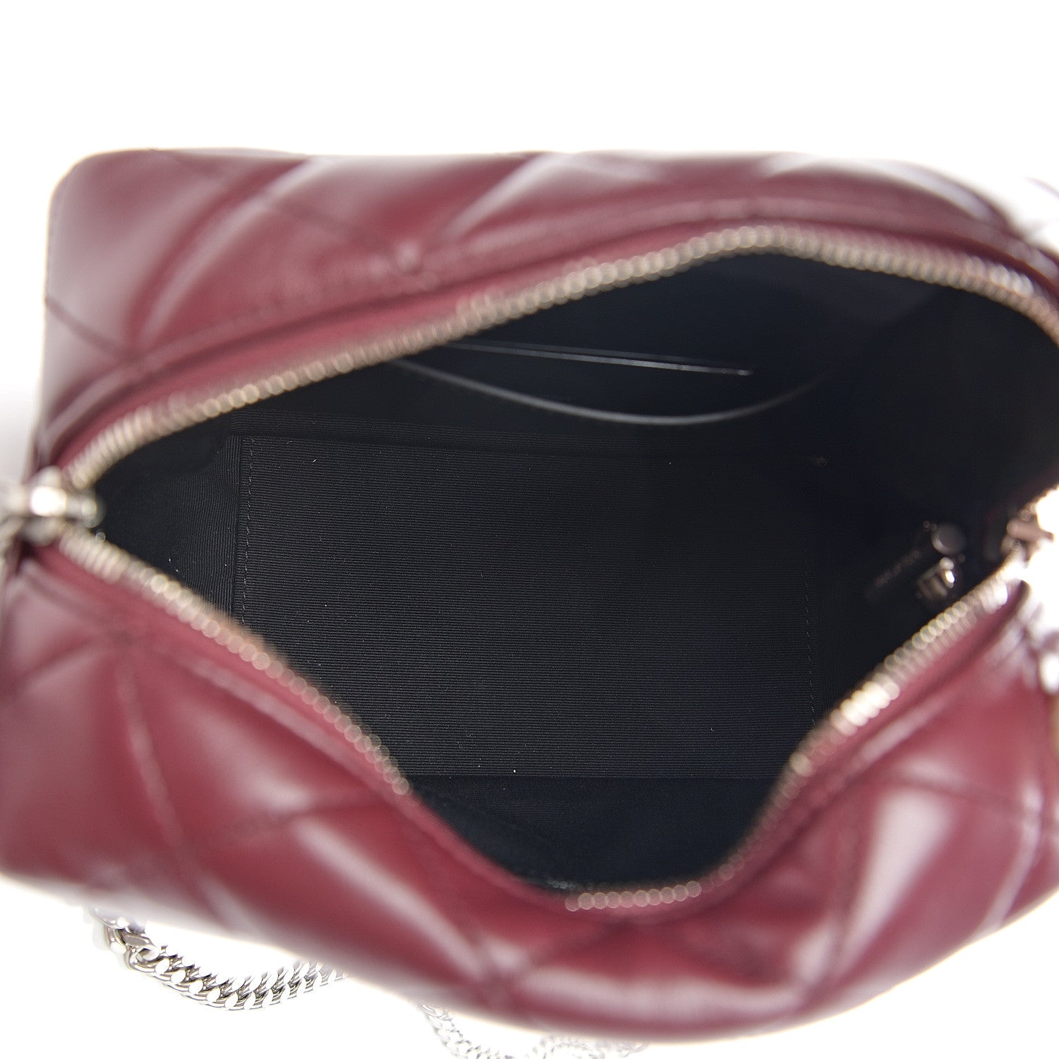 Saint Laurent Calfskin Y Quilted Monogram Small Loulou Bowling Bag Rouge Legion 4 of 8