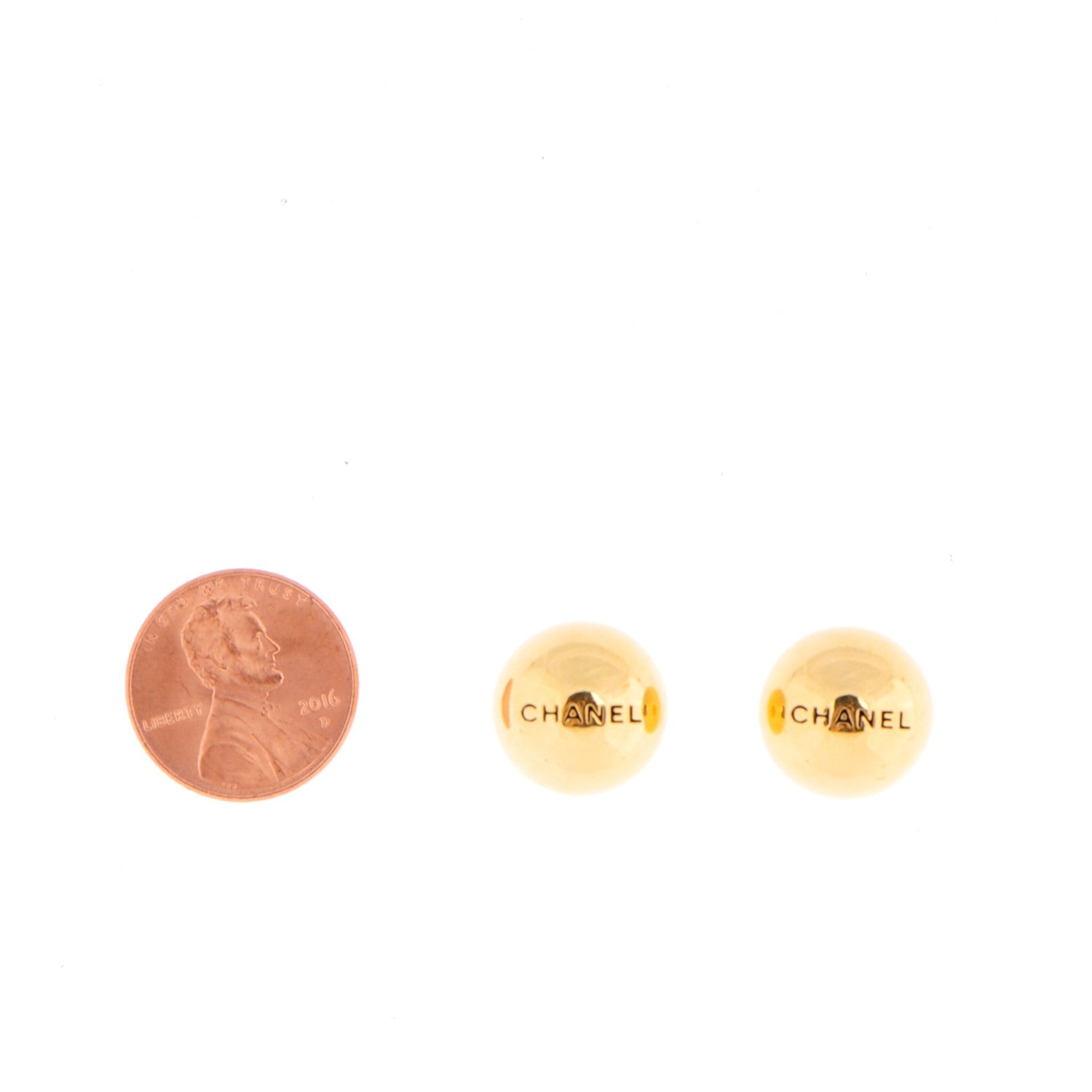 Chanel Gold Stud Earrings 2 of 4