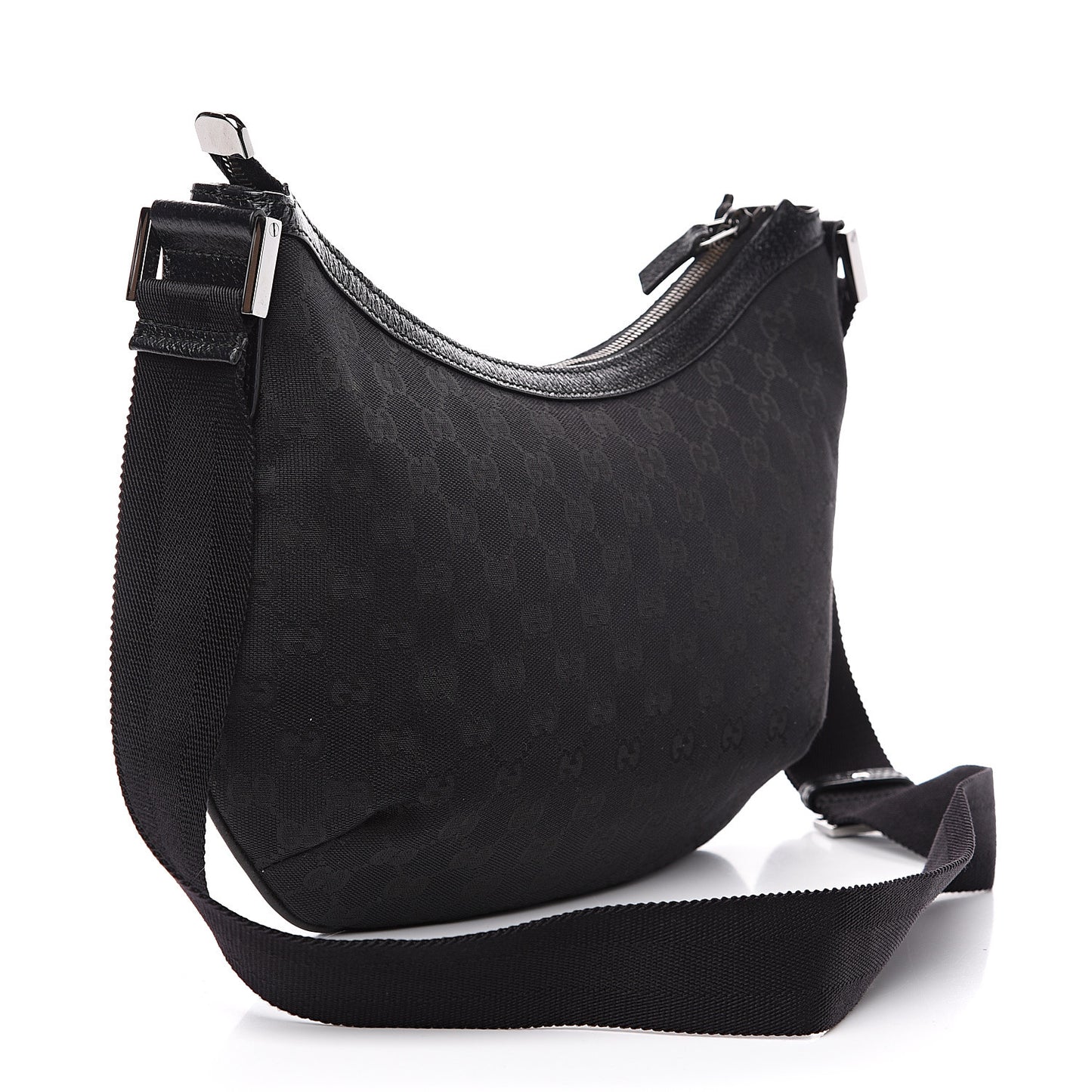 Monogram Medium Half Moon Hobo Black