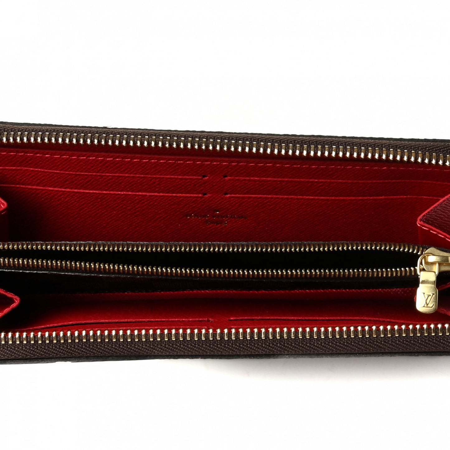 Damier Ebene Clemence Wallet Cherry