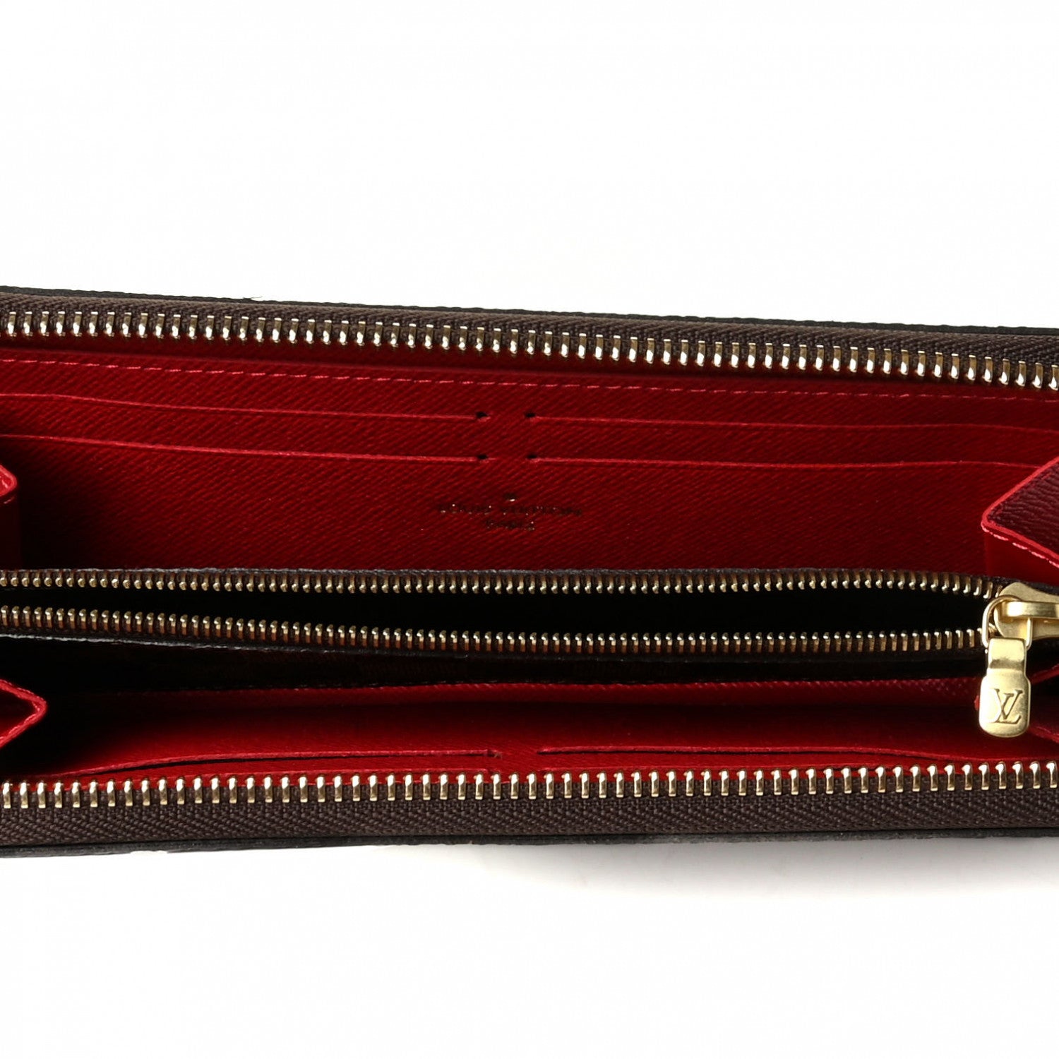Louis Vuitton Damier Ebene Clemence Wallet Cherry 4 of 5
