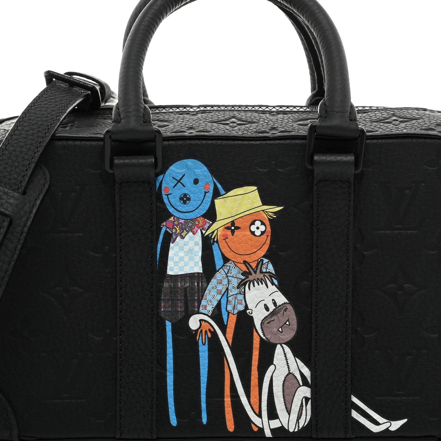 Louis Vuitton Taurillon Monogram Cartoon LV Friends Speedy Soft Trunk Black 8 of 10