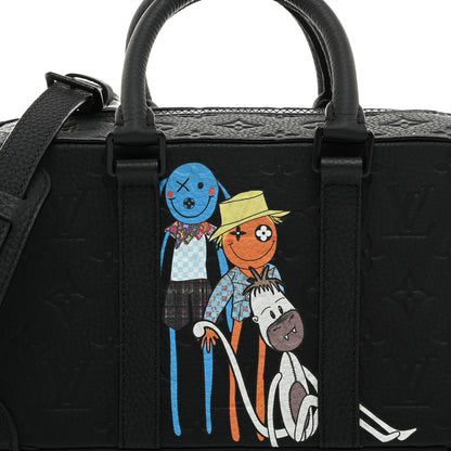Louis Vuitton Taurillon Monogram Cartoon LV Friends Speedy Soft Trunk Black 8 of 10