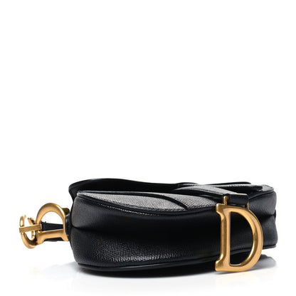 Christian Dior Grained Calfskin Mini Saddle Bag Black 4 of 11