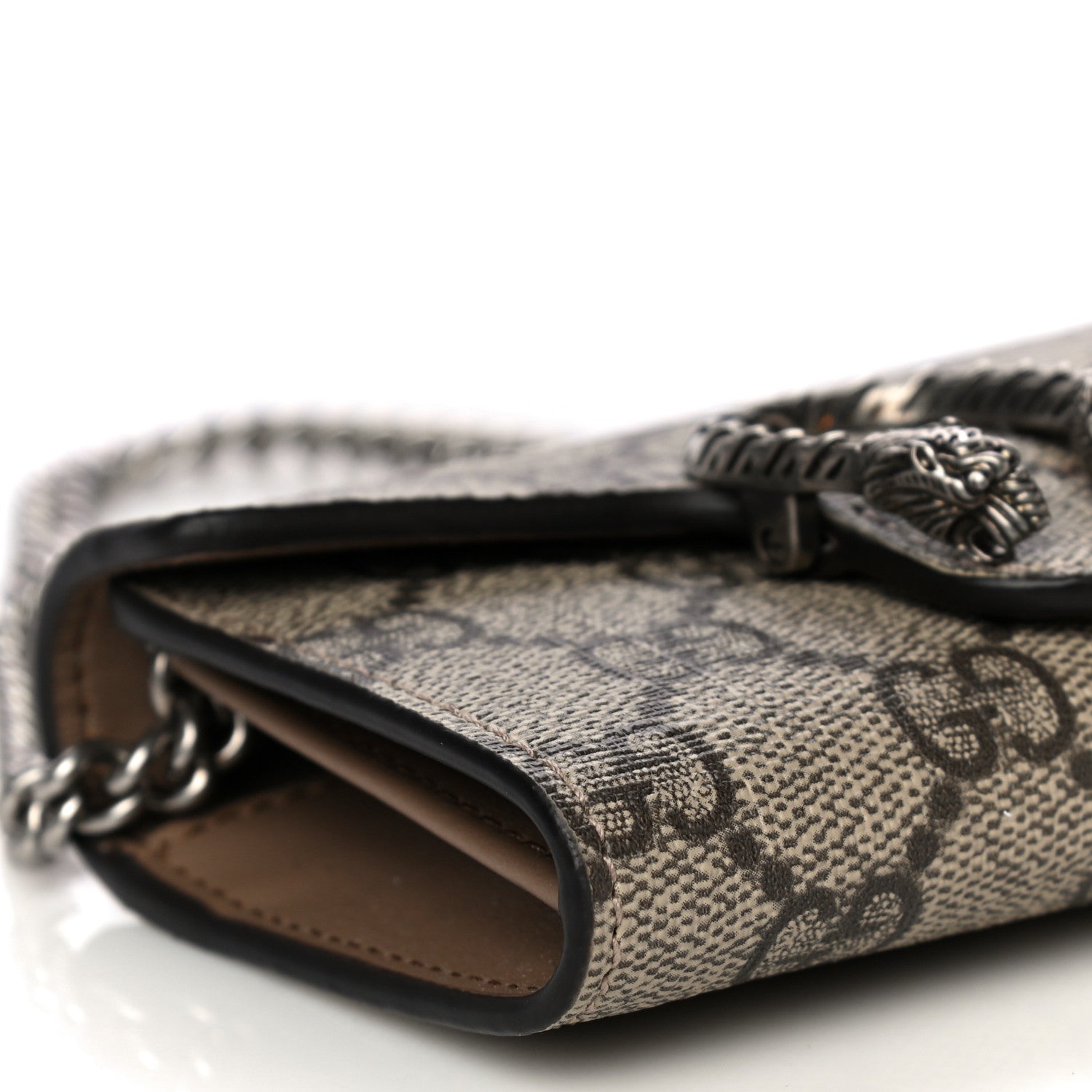 Gucci GG Supreme Monogram Dionysus Coin Purse Taupe 10 of 14