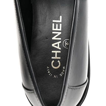 Chanel Calfskin CC Turnlock Moccasin Loafers 40 Black 8 of 10