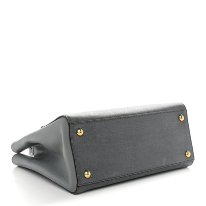 Fendi Vitello Elite Petite 2Jours Tote Grigio Grigio Chiaro 4 of 14