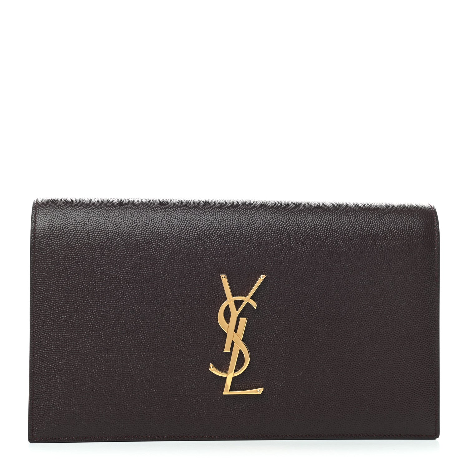 Saint Laurent Grain De Poudre Classic Kate Monogram Clutch Amaranto 1 of 6
