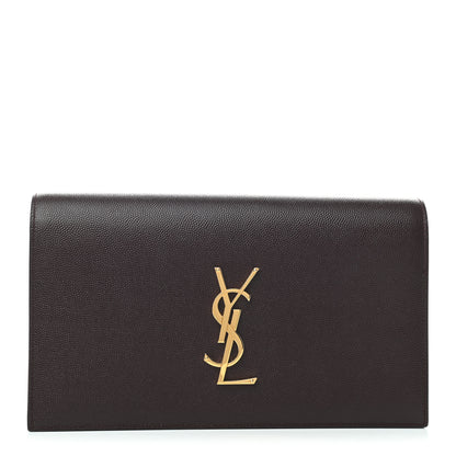 Saint Laurent Grain De Poudre Classic Kate Monogram Clutch Amaranto 1 of 6