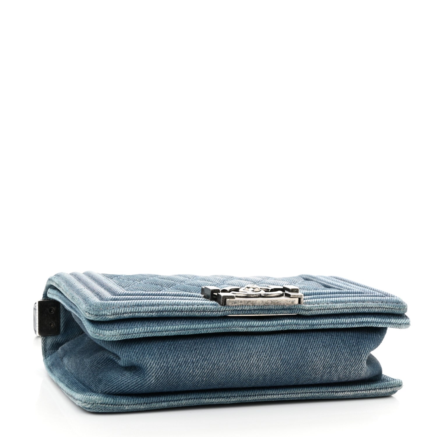 Chanel Denim Quilted Small Boy Flap Blue 4 of 10