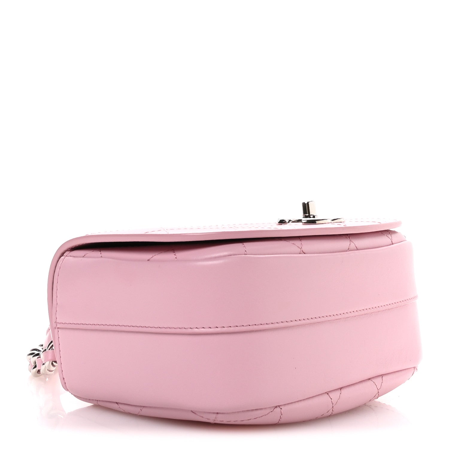 Chanel Calfskin Stitched Small Ring My Bag Flap Crossbody Pink 4 of 10