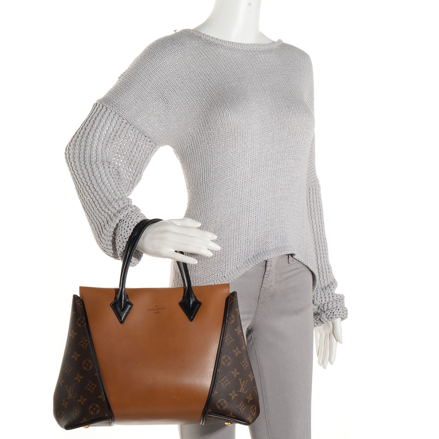 Louis Vuitton Monogram Cuir Orfevre Tote W PM Noisette 2 of 7