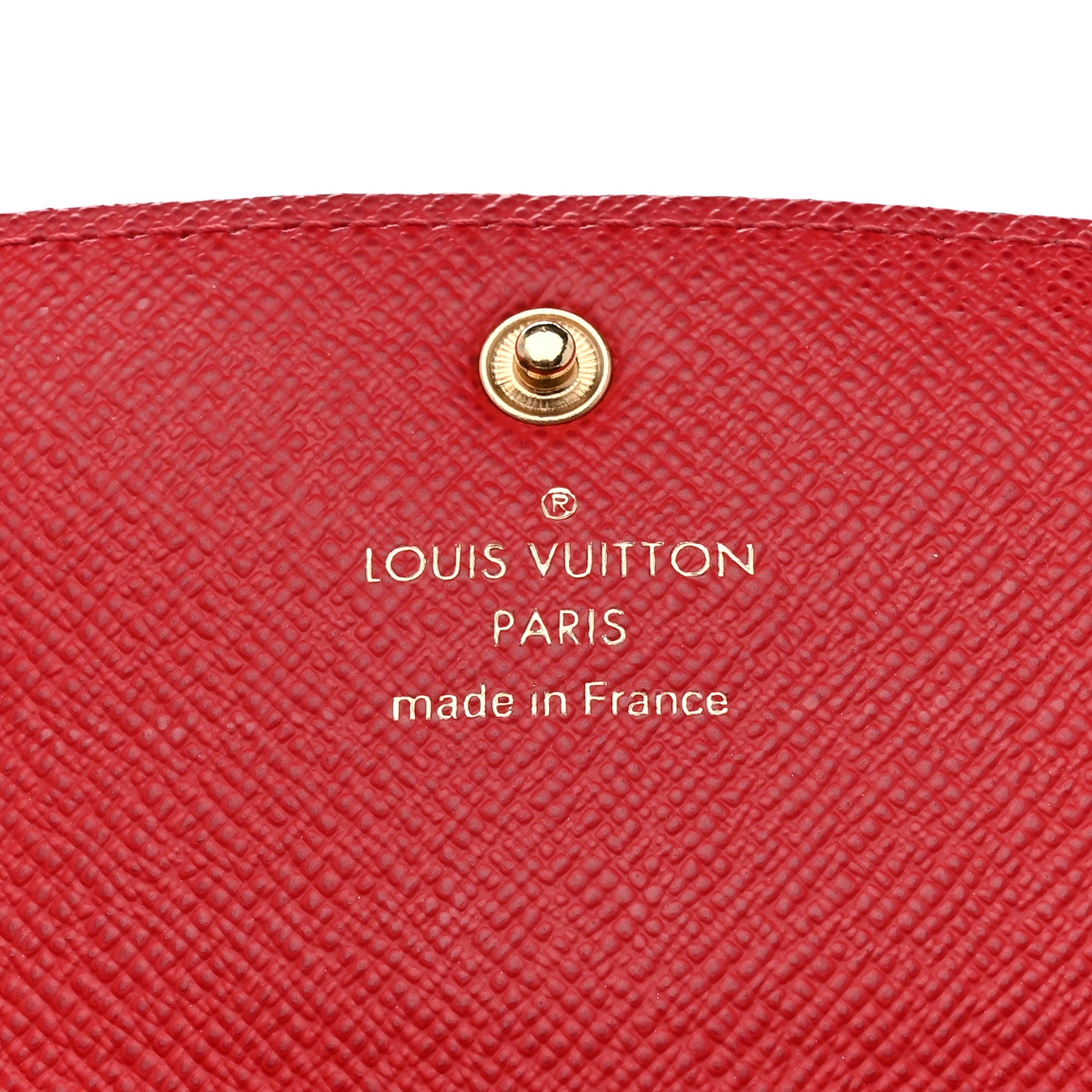 Louis Vuitton Damier Ebene Emilie Wallet Red 6 of 7