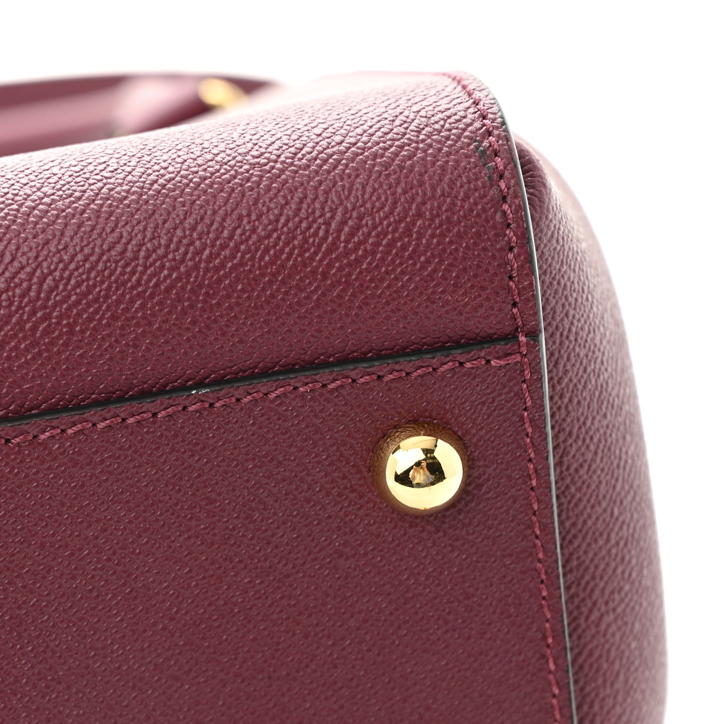 Soft Grain Medium Buckle Tote Dark Plum