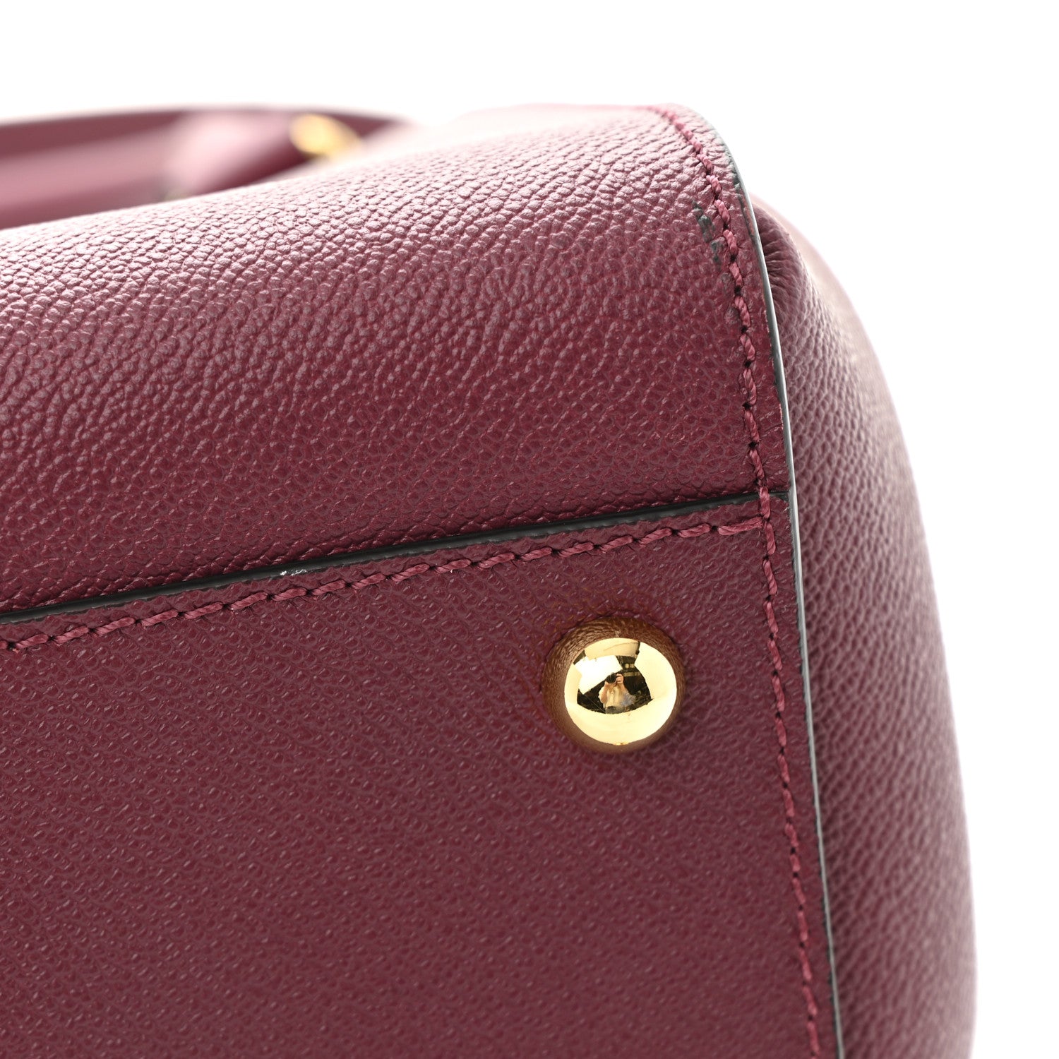 Burberry Soft Grain Medium Buckle Tote Dark Plum 10 of 11