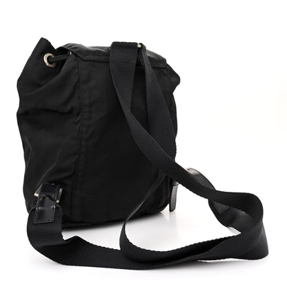 Prada Nylon Vela Mini Cinch Backpack Black 3 of 11