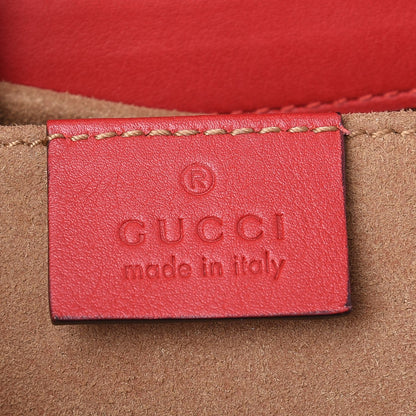 Gucci GG Supreme Monogram Calfskin Web Medium Padlock Messenger Shoulder Bag Beige Hibiscus Red New Rosette 6 of 10