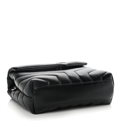 Saint Laurent Calfskin Y Quilted Monogram Toy Loulou Crossbody Bag Black 4 of 17