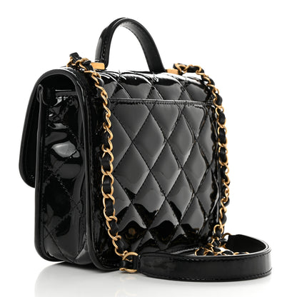 Chanel Patent School Memory Mini Top Handle Flap Black 3 of 10