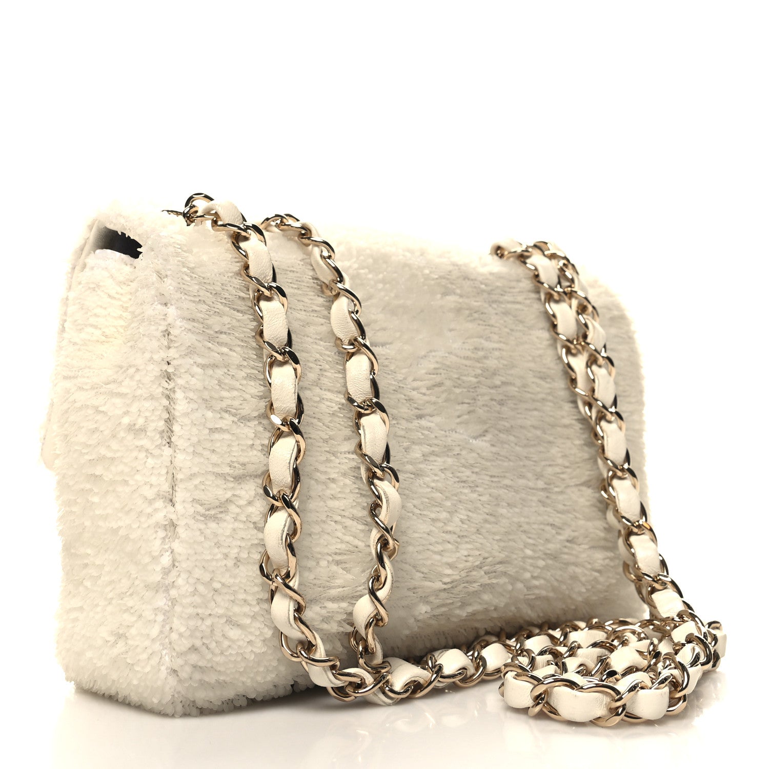 Chanel Sequin Mini Rectangular Flap White 3 of 11