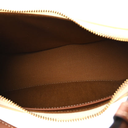 Celine Canvas Calfskin Ava Triomphe Shoulder Bag White 5 of 8