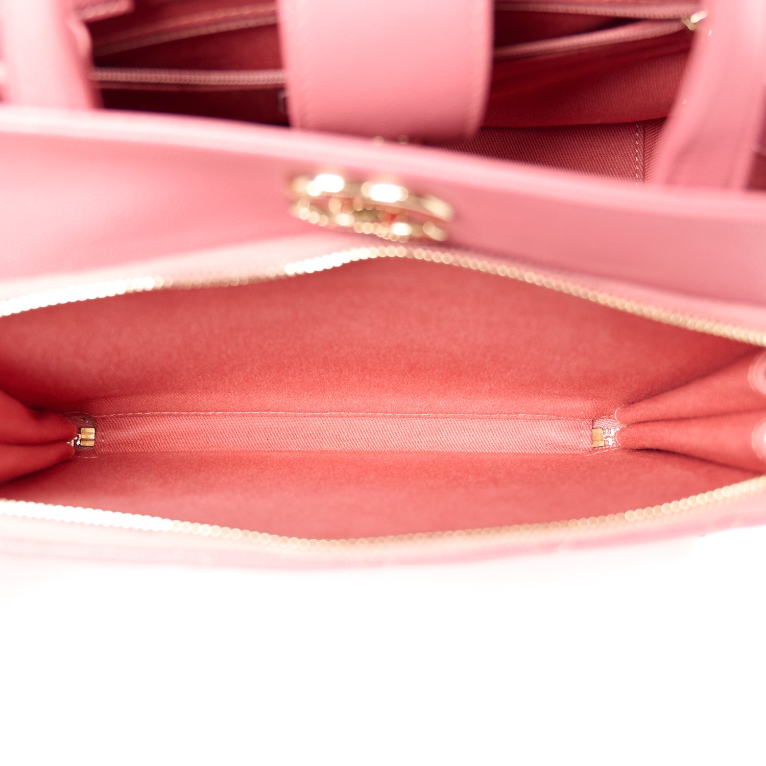 Chanel Caviar Quilted Small Business Affinity Shopping Bag Pink 12 of 12