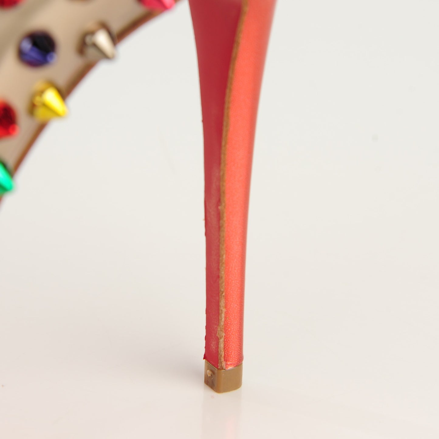 Specchio Calfskin Follies Spikes 120 Pumps Beige 39 Multicolor