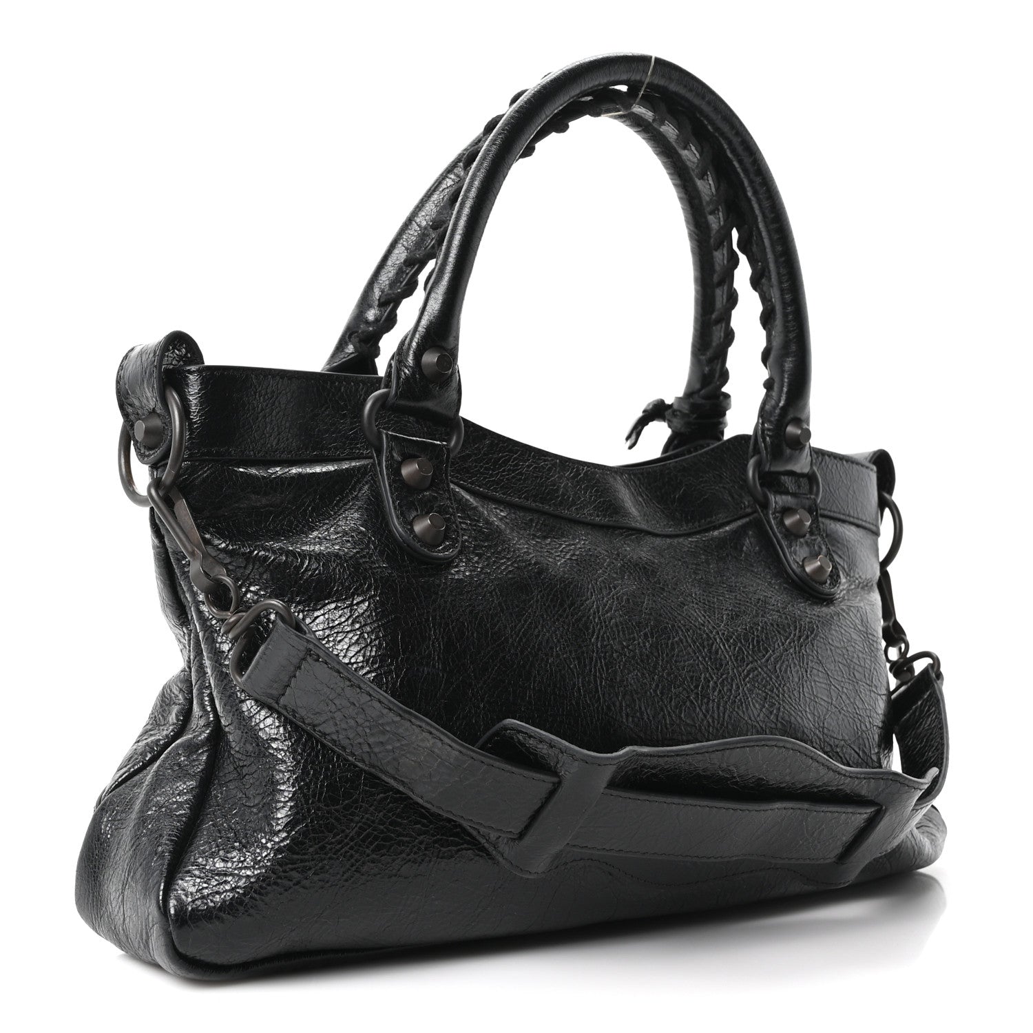 Balenciaga Agneau Arena Classic Hardware Le City First Bag Black 4 of 11