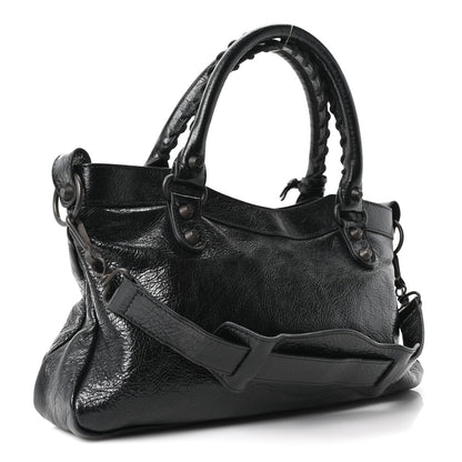 Balenciaga Agneau Arena Classic Hardware Le City First Bag Black 4 of 11