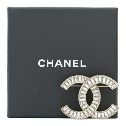 Chanel Baguette Crystal CC Brooch Gold 6 of 6