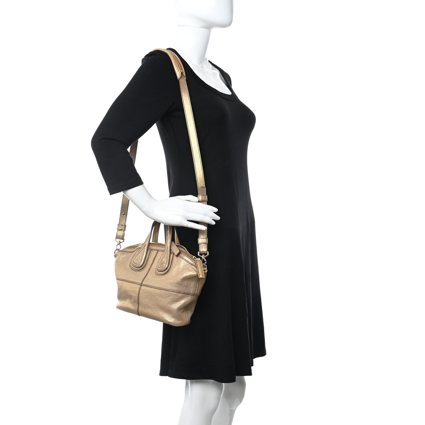 Metallic Sugar Goatskin Micro Nightingale Gold