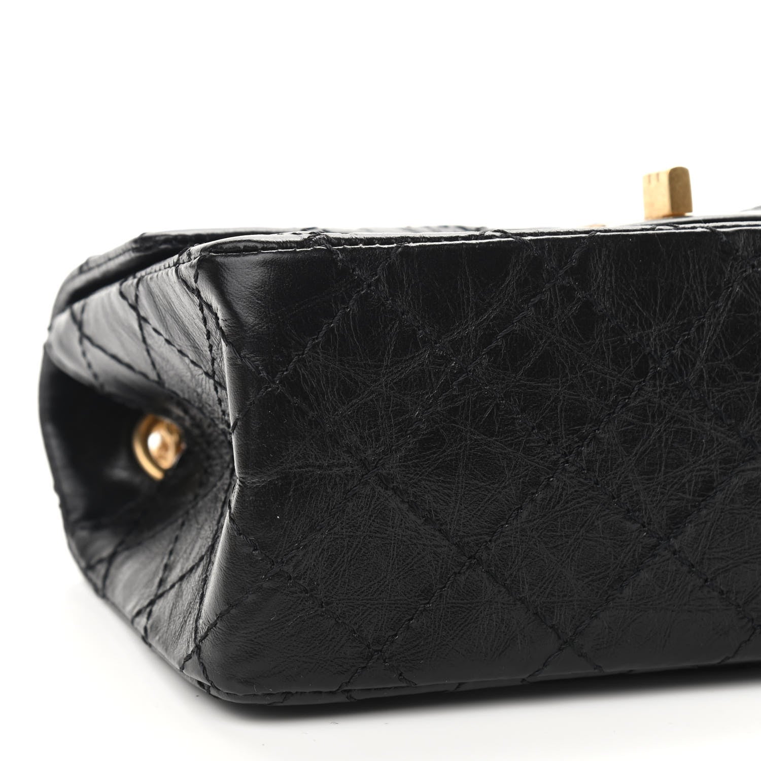 Chanel Aged Calfskin Quilted 2.55 Reissue Mini Flap Black 8 of 9