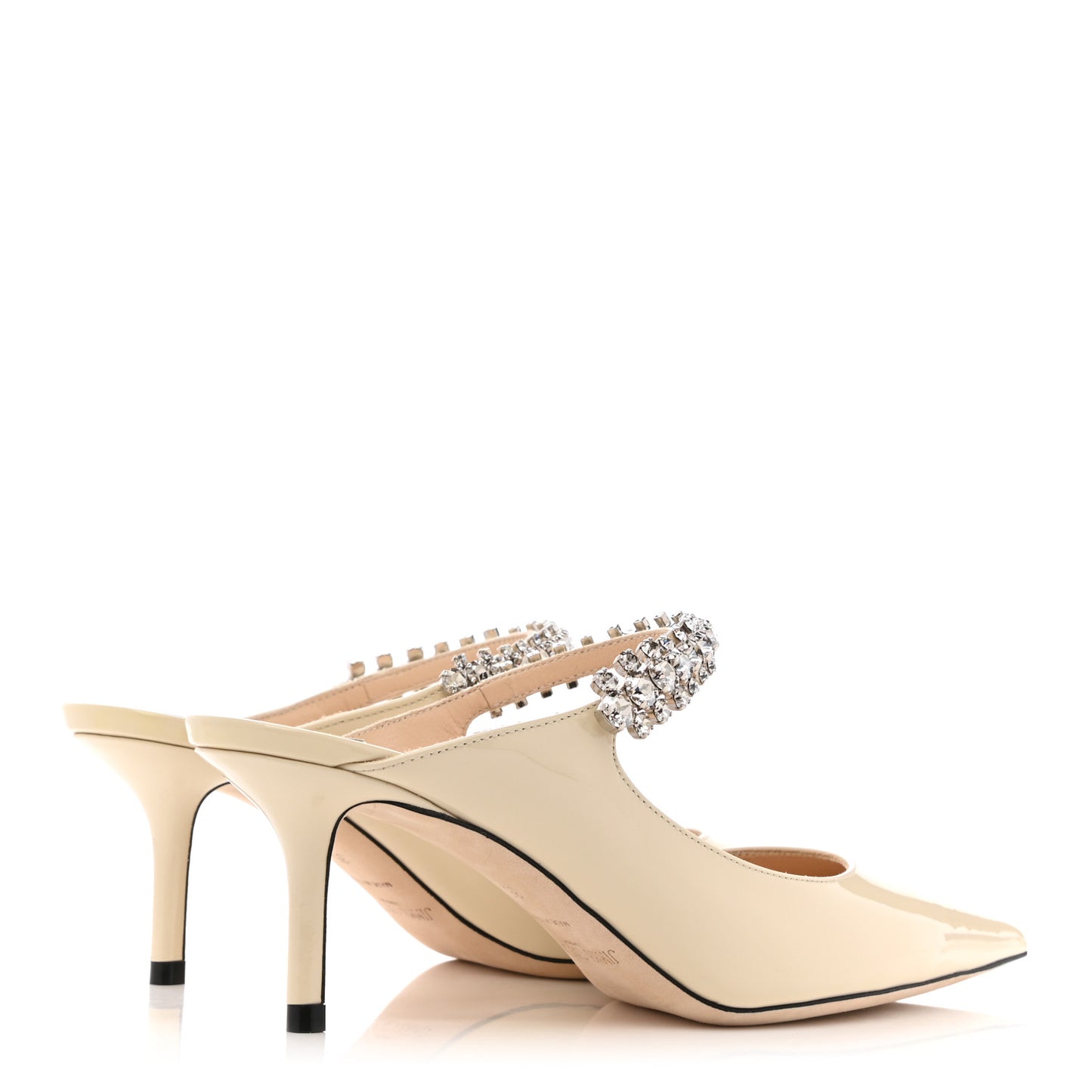 Patent Crystal Bing 65 Pumps 35 Linen