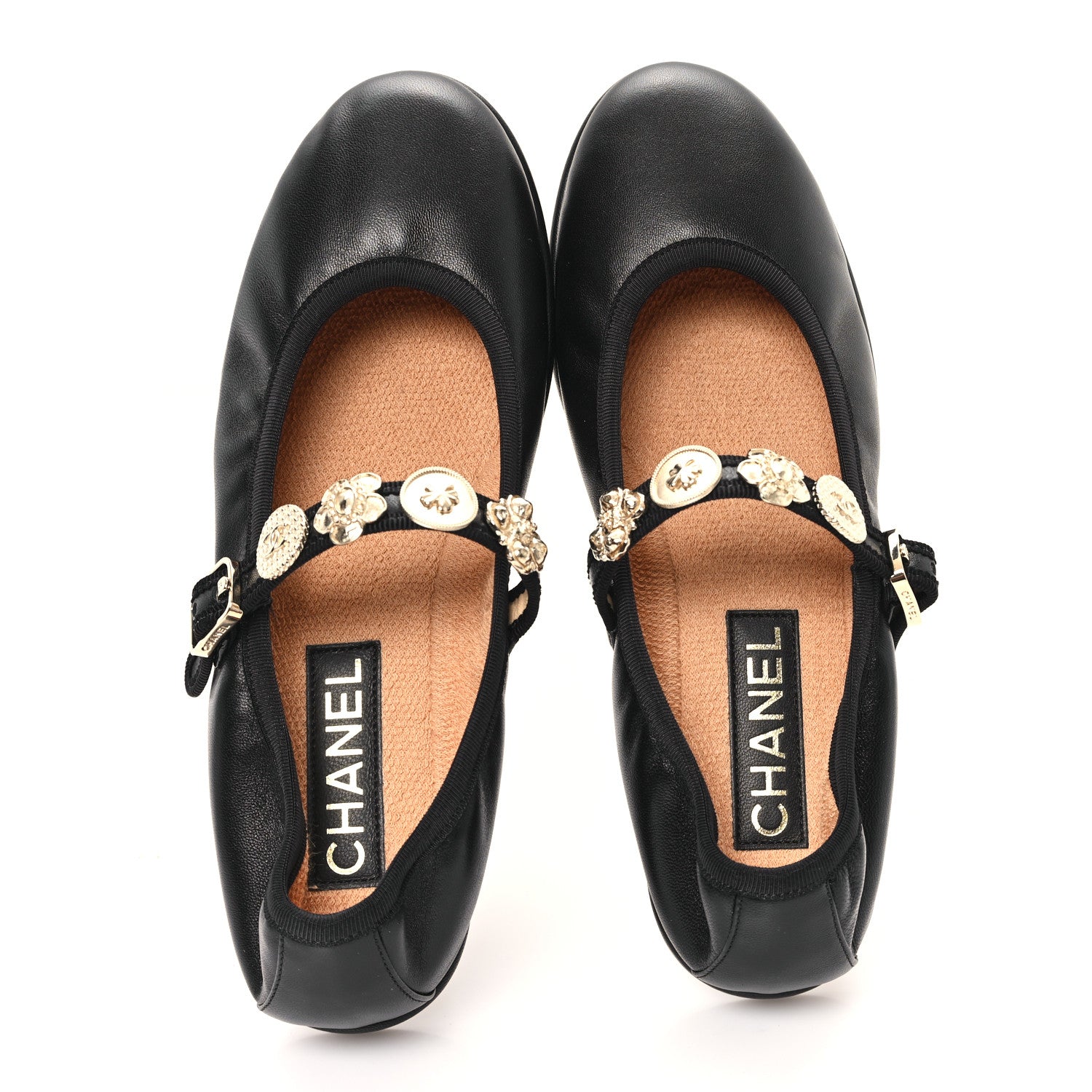 Chanel Lambskin Charm Mary Jane Flats 39 Black 2 of 11